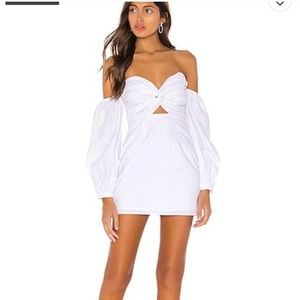 Super down Flynn ruched sleeve dress